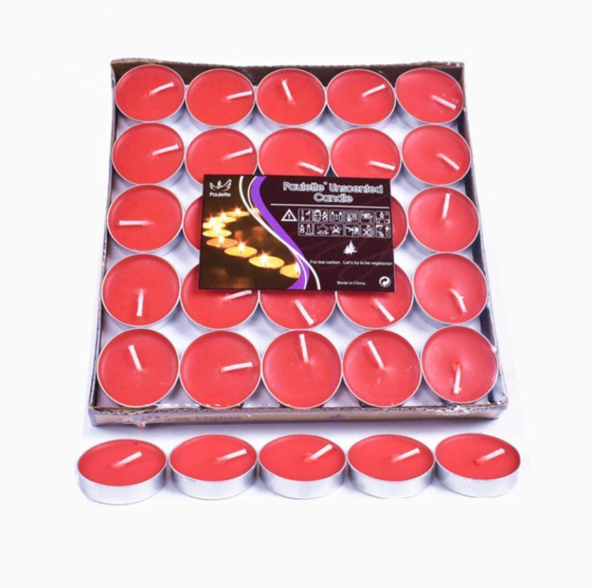 Tealight Candles 10 Pack Red 2 Hour - Image 13