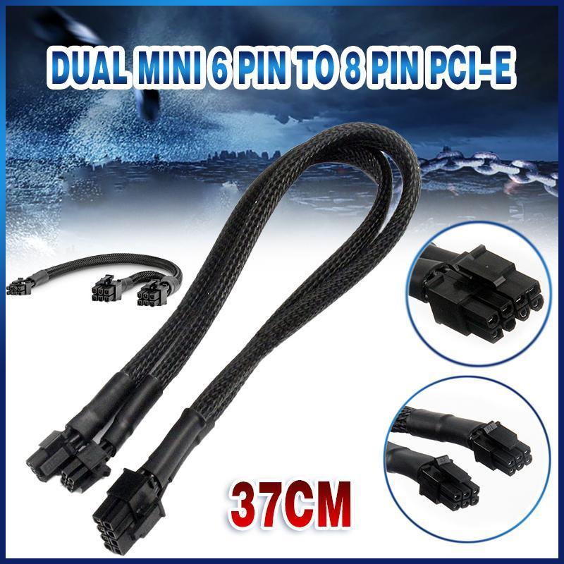 Dual Mini 6 Pin to 8 Pin PCI-E Power Cable