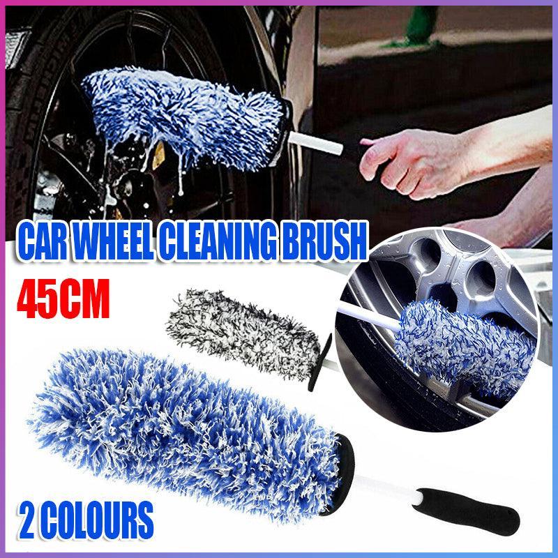Car Wheel Cleaning Brush Tool Alloy Soft Bristle Black White