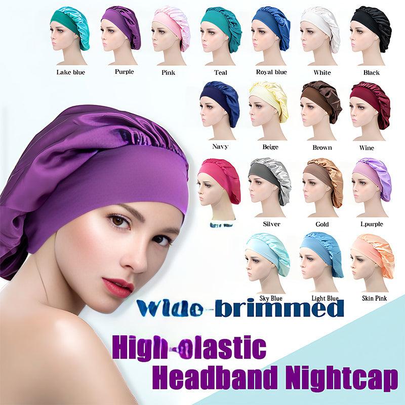 Sleeping Bonnet Silk Satin Cap - Navy
