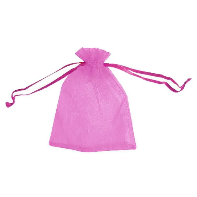 50PCS Organza Bag Rose Red