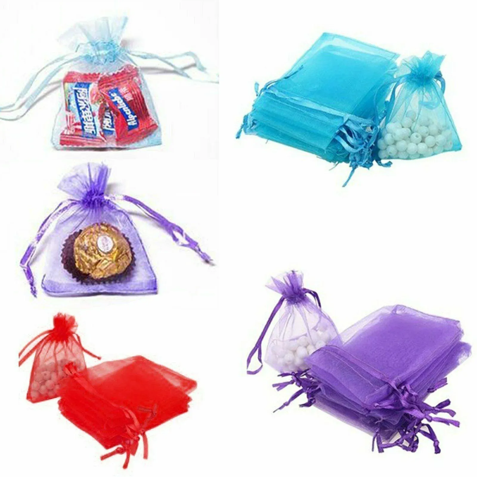 50PCS Organza Bag Fruit Green - Image 10