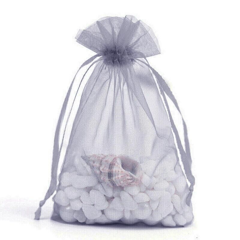 50PCS Organza Bag Grey