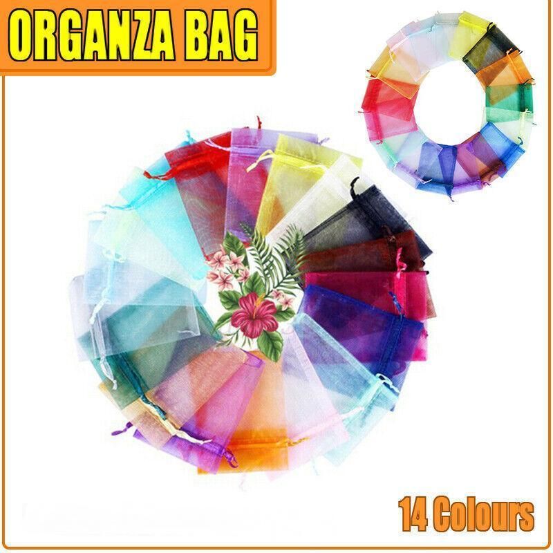 50PCS Organza Bag Grey - Image 2