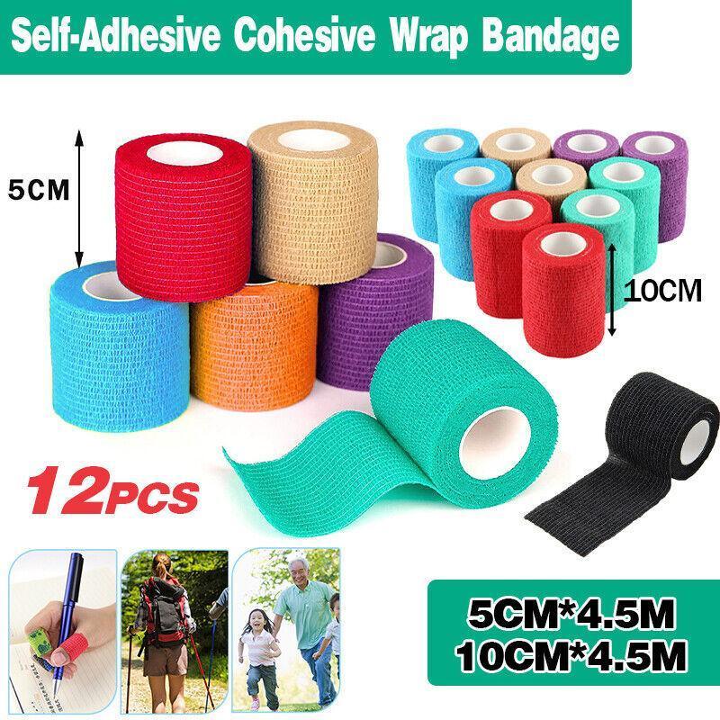 12 Pack Self Adhesive Bandage 10cm x 4.5m