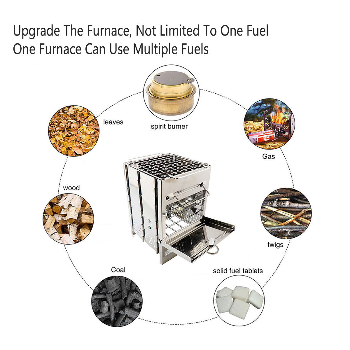 Outdoor Camping Mini Folding Wood Burning Stove - Image 4
