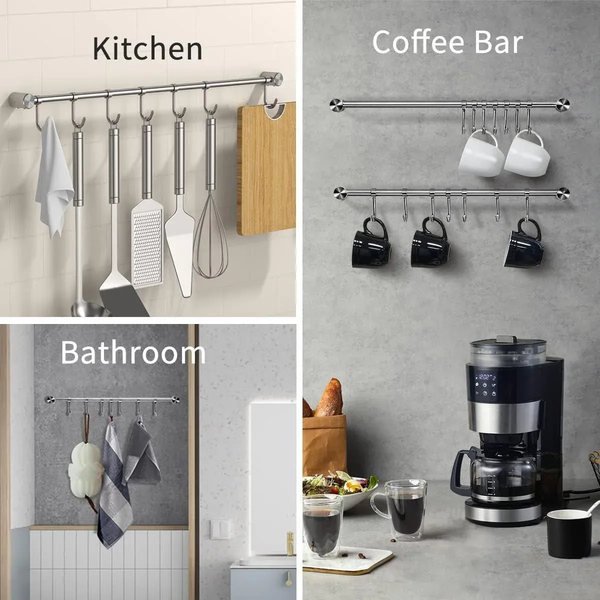 2PCS 304 Stainless Steel Bathroom Towel Hook - Image 5