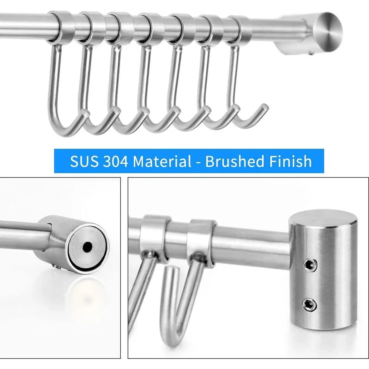 2PCS 304 Stainless Steel Bathroom Towel Hook - Image 7