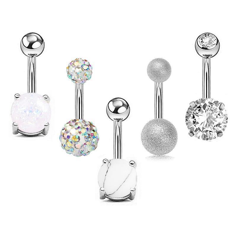 Belly Bar Piercing Ring Rose Gold - Image 7