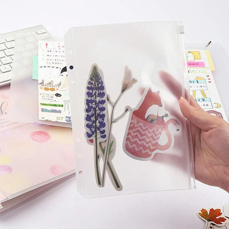 12X A5 A6 A7 Binder Pocket Zipper Clear A7 - Image 12
