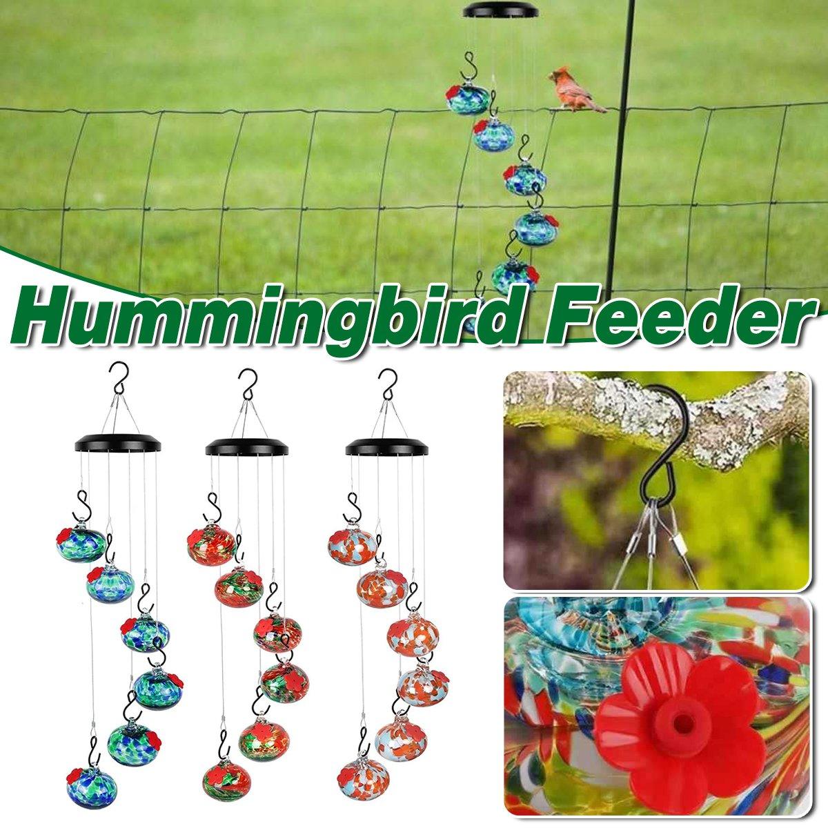 Hanging Hummingbird Feeder Red Green