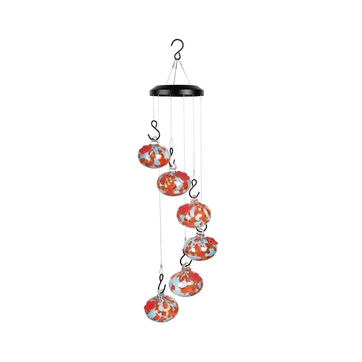 Hanging Hummingbird Feeder Red Green - Image 8