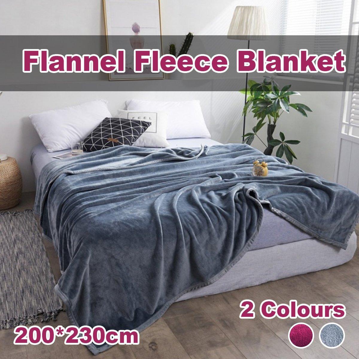 Soft Winter Flannel Blanket Wine Red