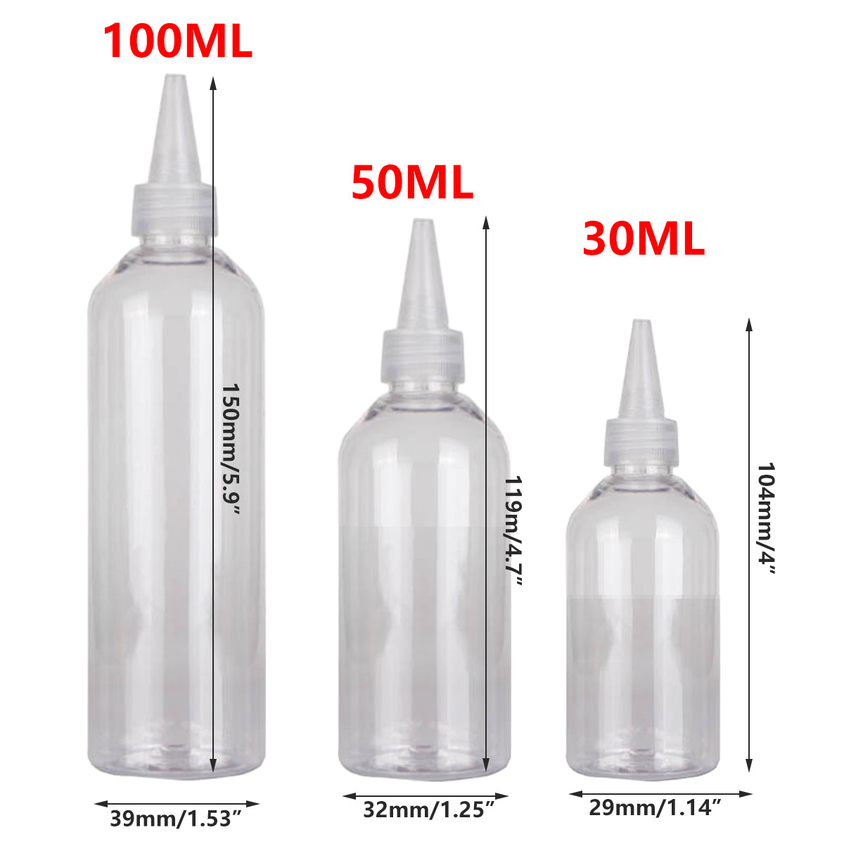 100pcs Needle Tip Plastic Bottles 100ml - Image 3