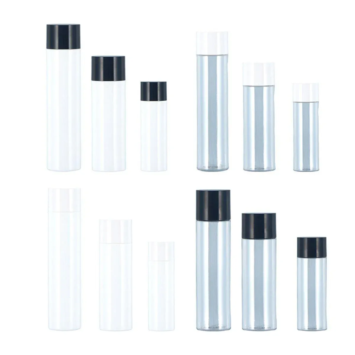 150ml Plastic Toner Lotion Bottle White Lid White Bottle - Image 3