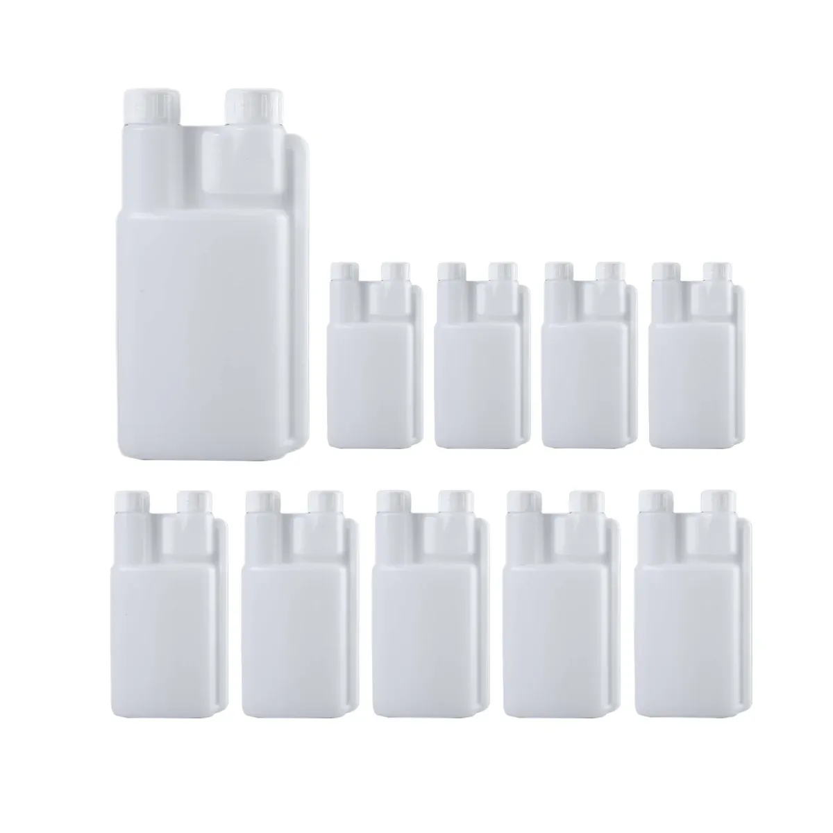 250-1000ml Plastic Twin Chamber Bottle 10Pcs 500ml