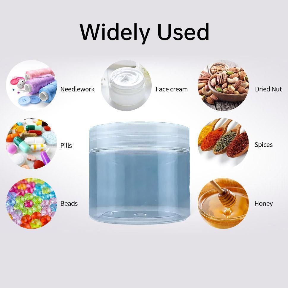 10pcs Transparent Wide Mouth Plastic Jars 80ml - Image 5