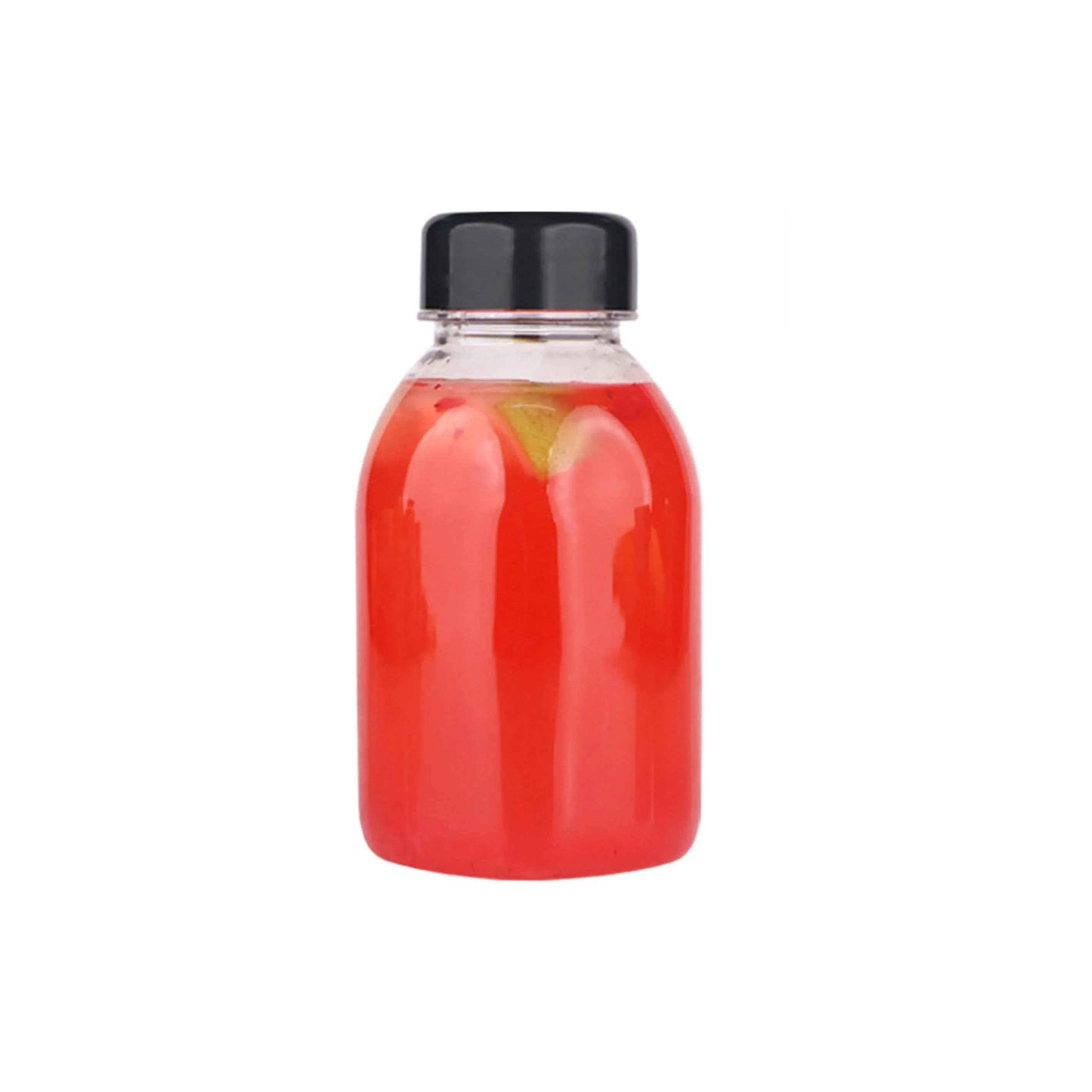 20pcs 250ml Reusable Plastic Juice Bottles Black