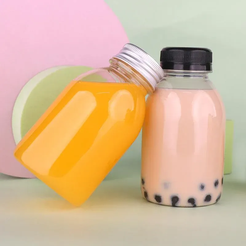 20pcs 250ml Reusable Plastic Juice Bottles Black - Image 4