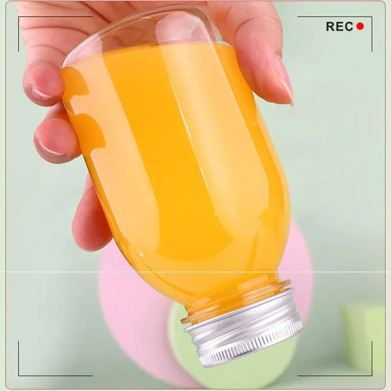 20pcs 250ml Reusable Plastic Juice Bottles Black - Image 7