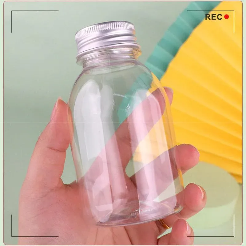 20pcs 250ml Reusable Plastic Juice Bottles Black - Image 8