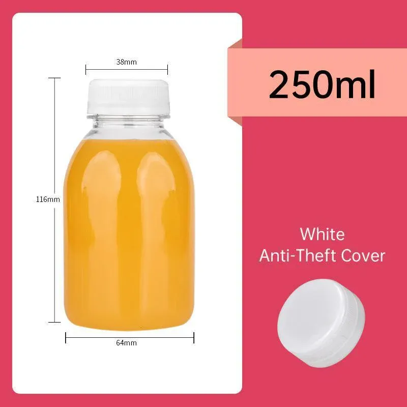 20pcs 250ml Reusable Plastic Juice Bottles Black - Image 13