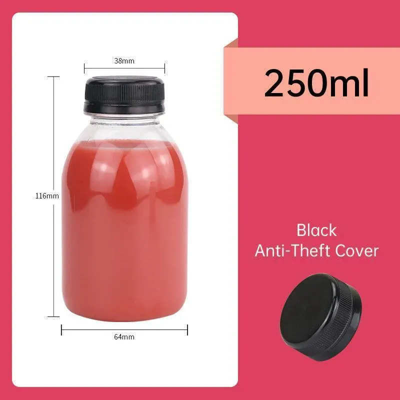 20pcs 250ml Reusable Plastic Juice Bottles Black - Image 14