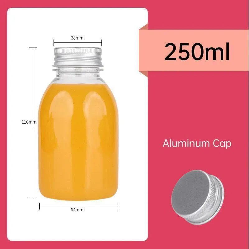 20pcs 250ml Reusable Plastic Juice Bottles Black - Image 15