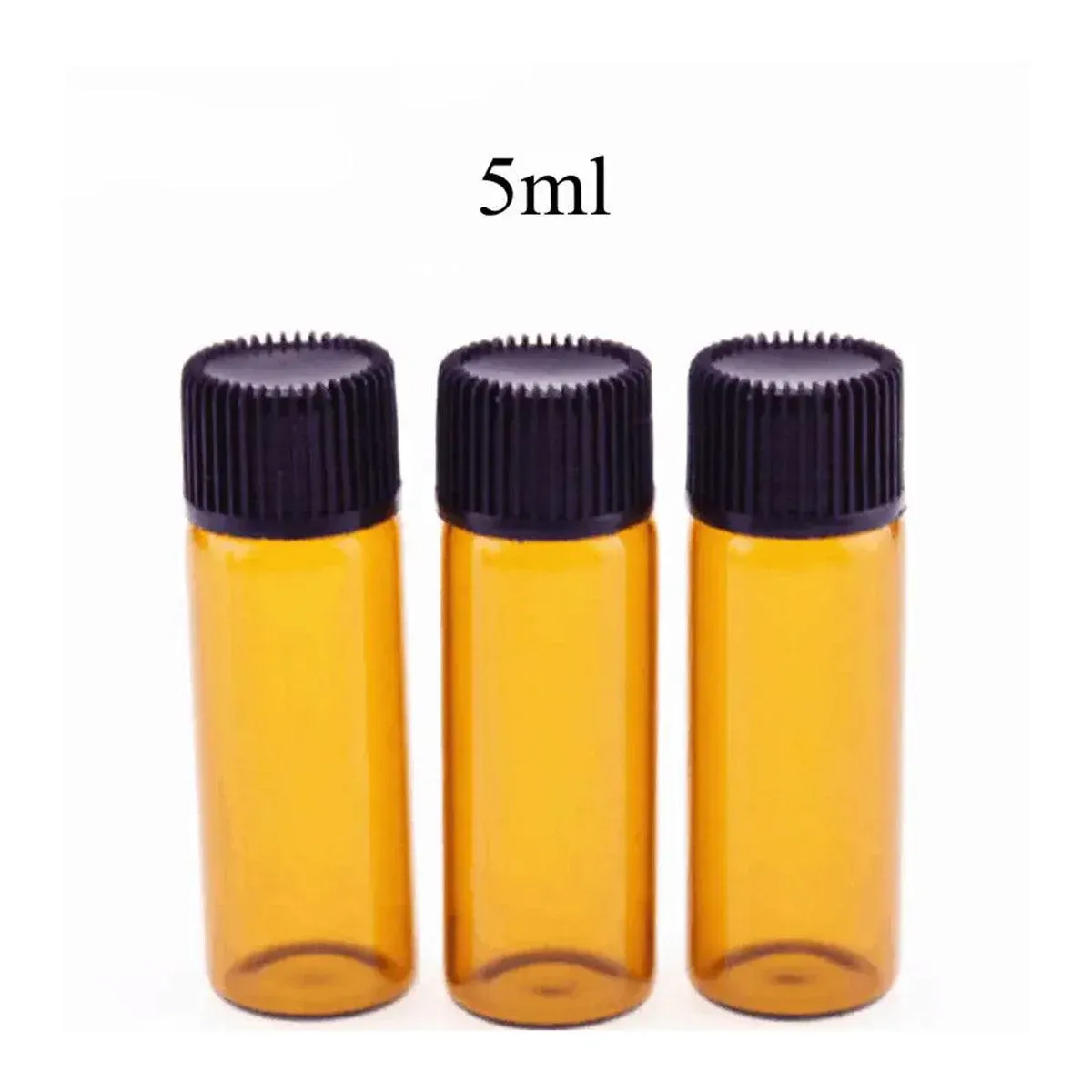 5pcs Amber Glass Orifice Reducer Bottles 2ml - Image 8