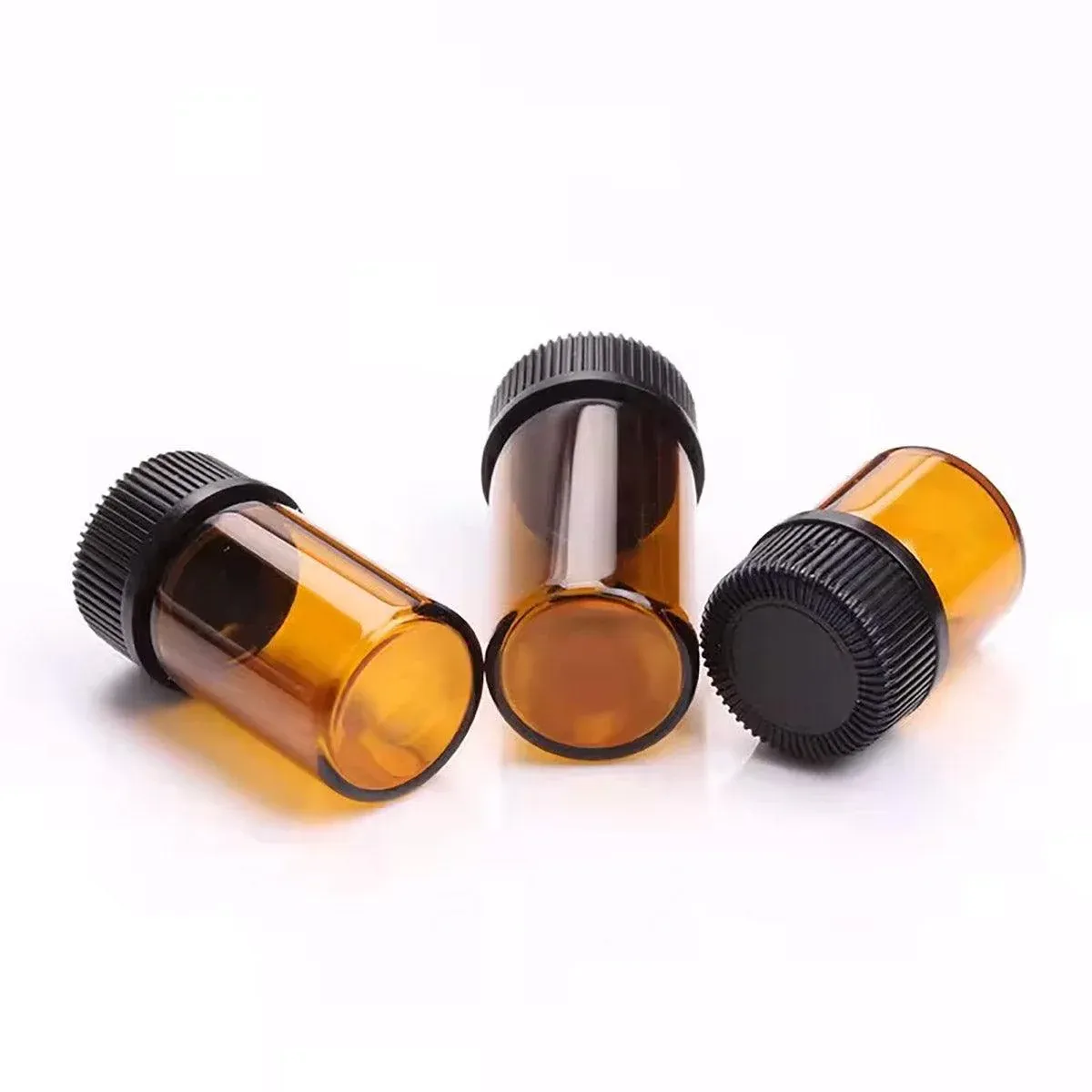 5pcs Amber Glass Orifice Reducer Bottles 2ml - Image 10