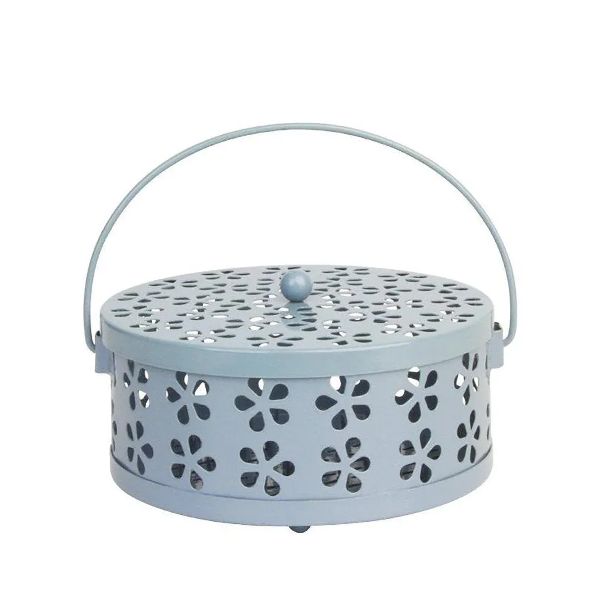 Iron Mosquito Incense Box Fireproof Tray Blue