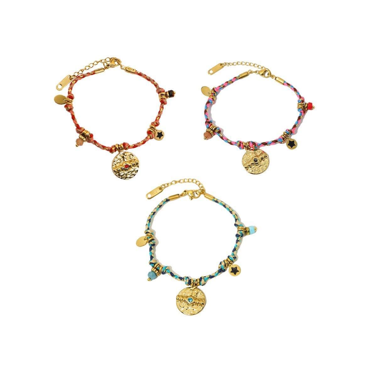 Boho Bracelet Set Pink - Image 3