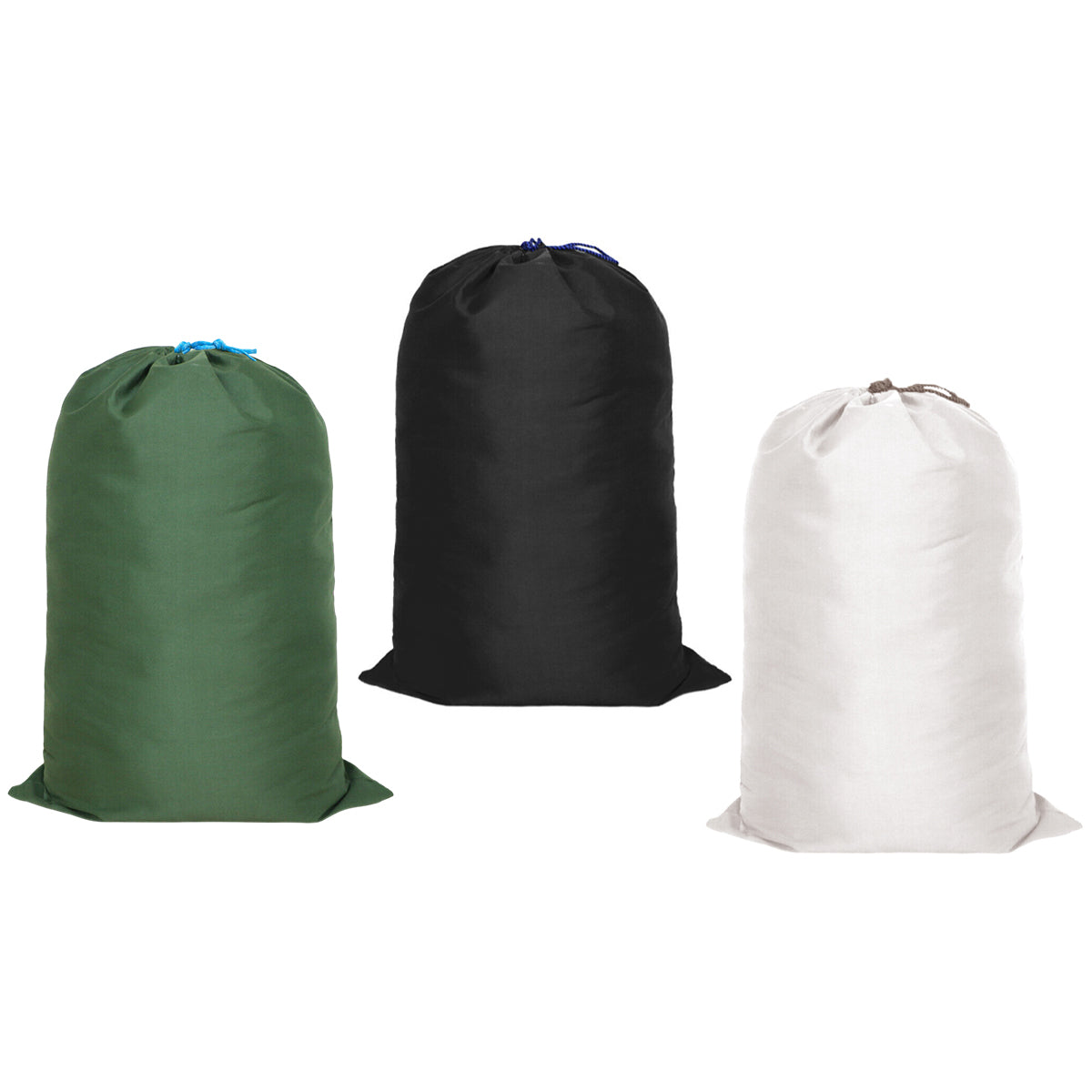 Canvas Drawstring Large Bag White - Image 3