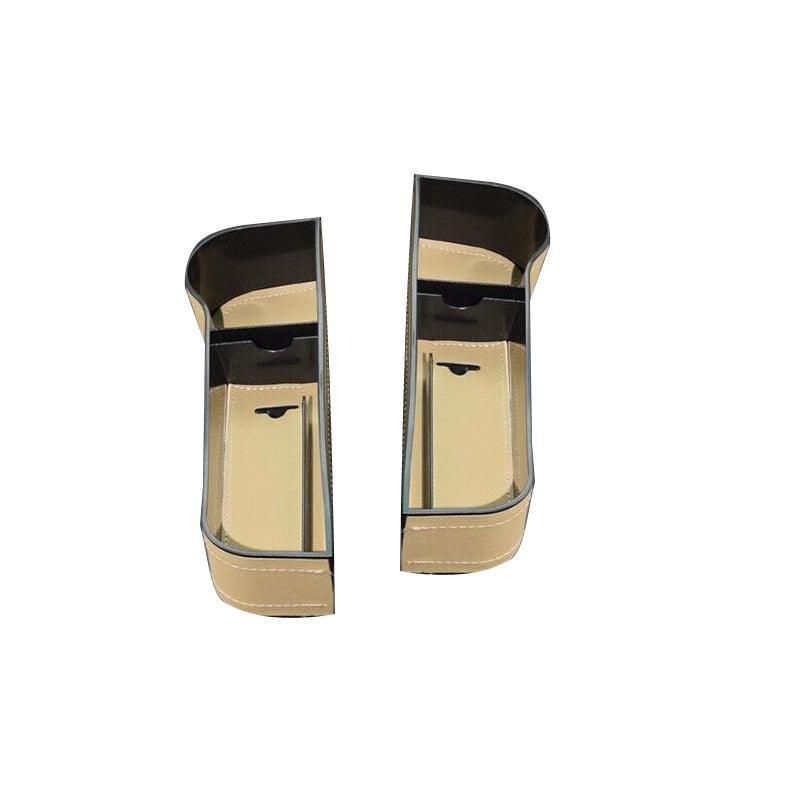 PU Leather Seat Side Gap Storage Box Yellow