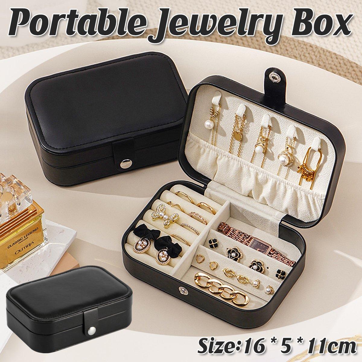 Black Travel Portable Jewelry Box