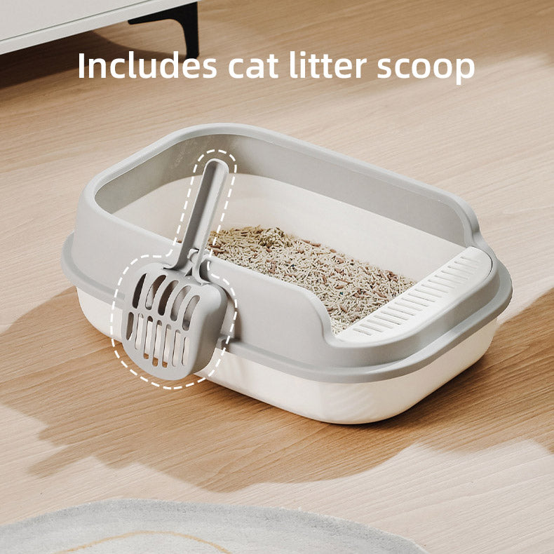 12L Semi Enclosed Cat Litter Box Green Orange - Image 4