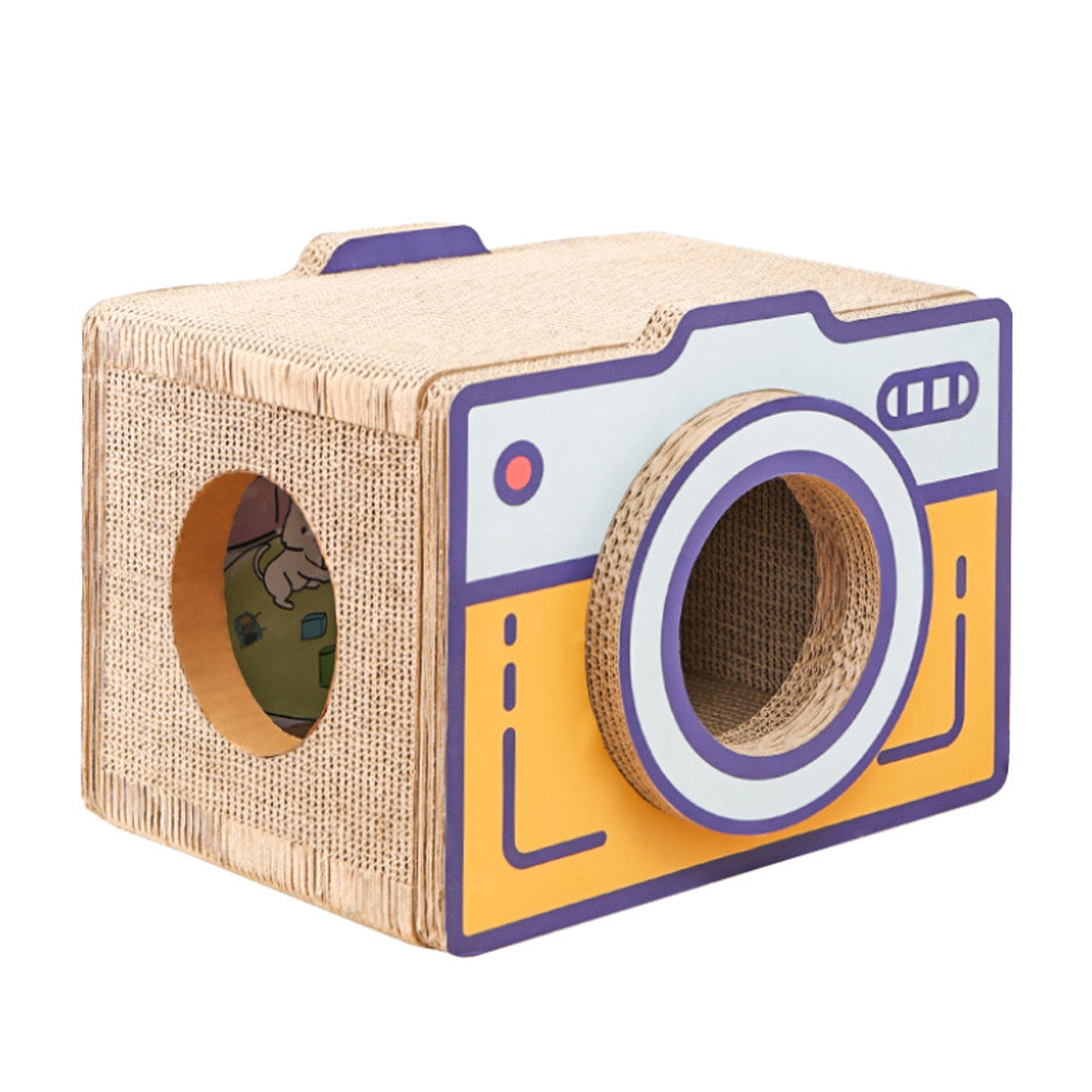 Cat Scratcher Bed Retro Camera Design - Image 2