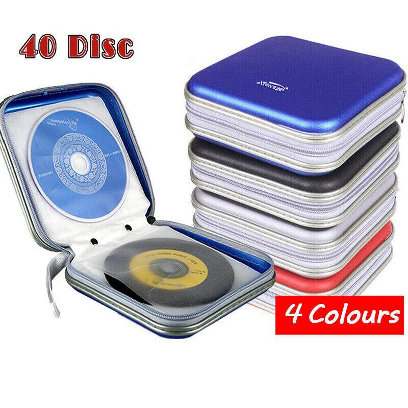 40-Disc CD DVD Wallet Case Red