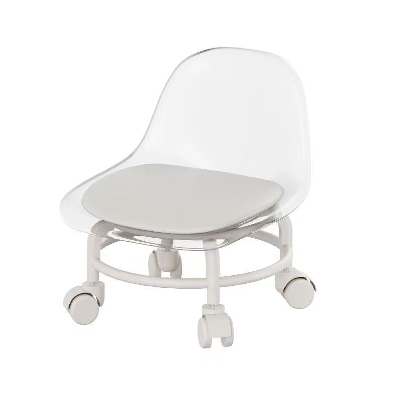 Stool with Universal Wheels Pink - Image 7