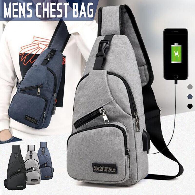 Durable Mens Chest Bag Blue