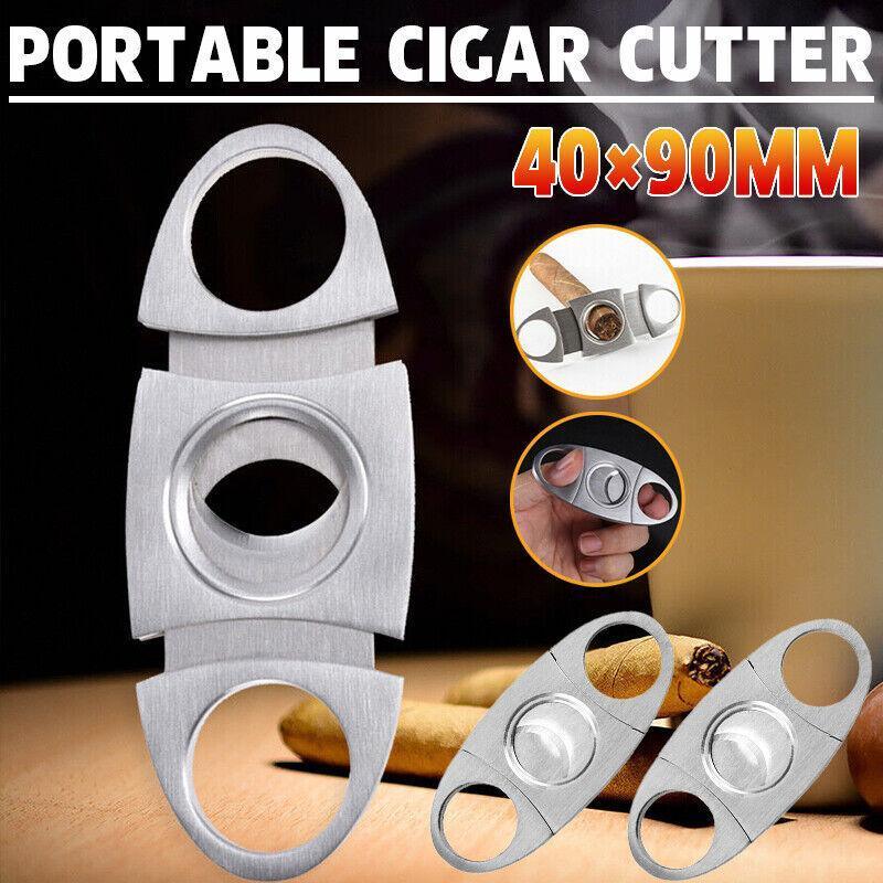 Cigar Cutter Double Blades Stainless Steel