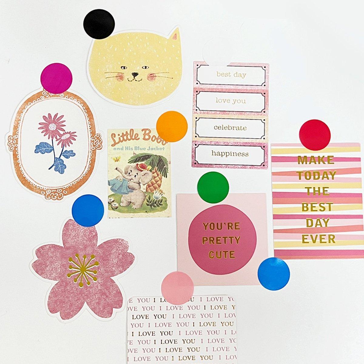 8 Rolls Colored Polka Dot Labels Blue - Image 4