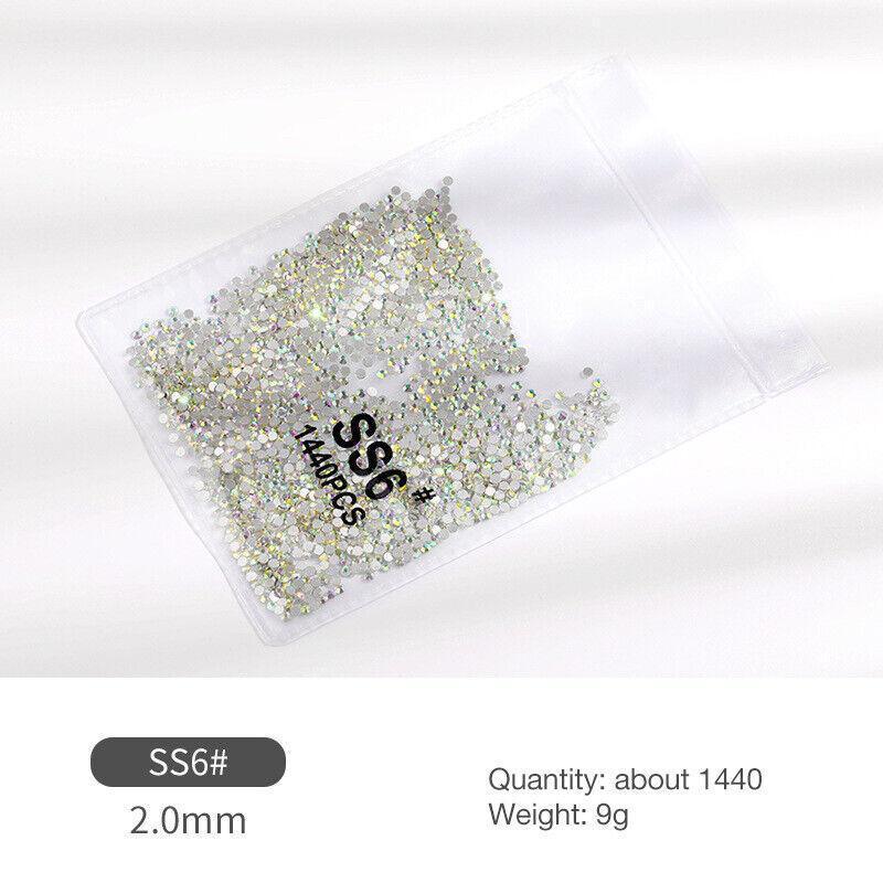 1440Pcs Glitter Rhinestones Clear Crystal SS4 - Image 3