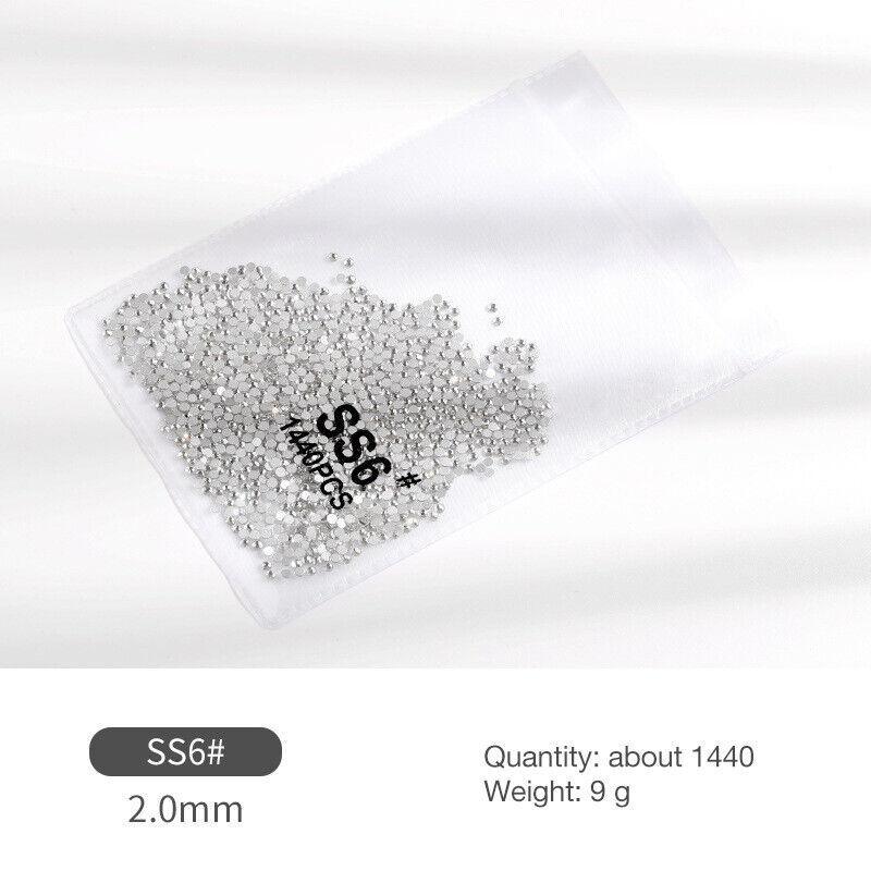 1440Pcs Glitter Rhinestones Clear Crystal SS4 - Image 4
