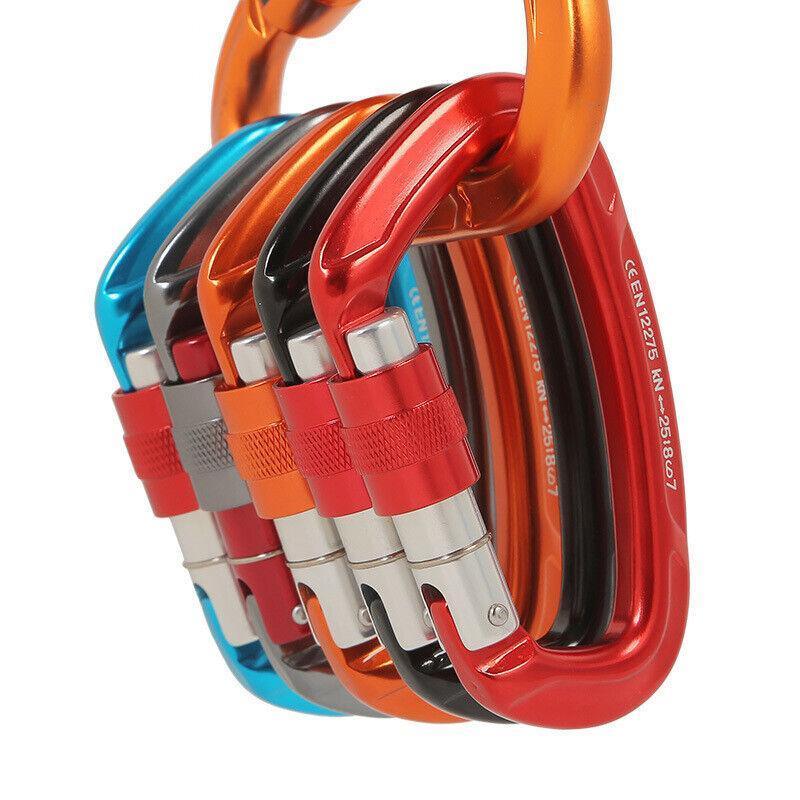 25KN Screwgate Carabiner Black - Image 3
