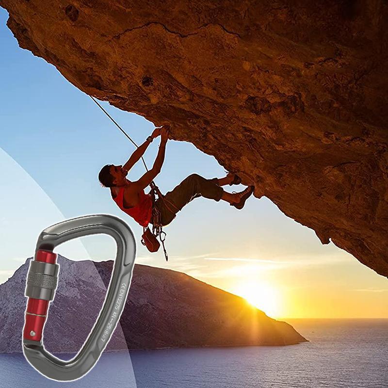 25KN Screwgate Carabiner Black - Image 5