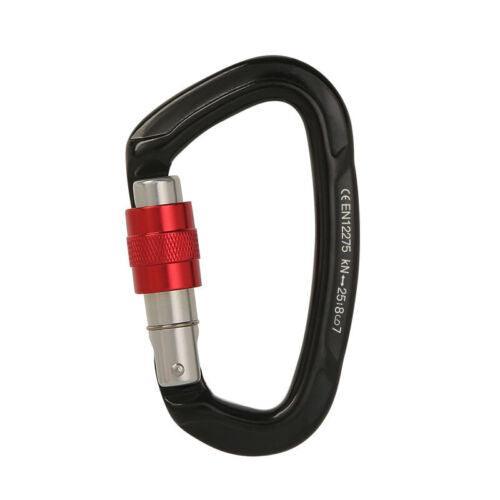 25KN Screwgate Carabiner Black - Image 7