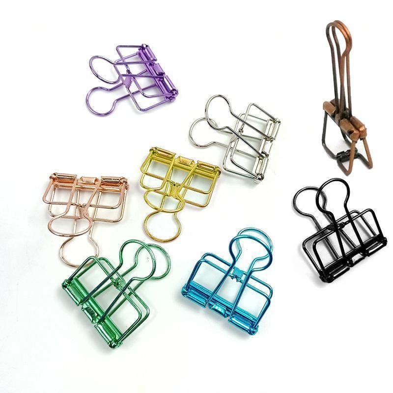 Solid Color Swallowtail Metal Bookmark Clip Blue - Image 3