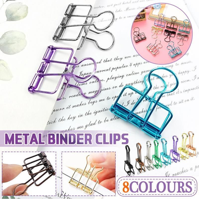 Solid Color Swallowtail Metal Bookmark Clip Rose Gold - Image 2