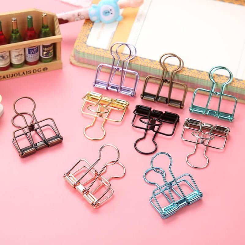 Solid Color Swallowtail Metal Bookmark Clip Rose Gold - Image 7